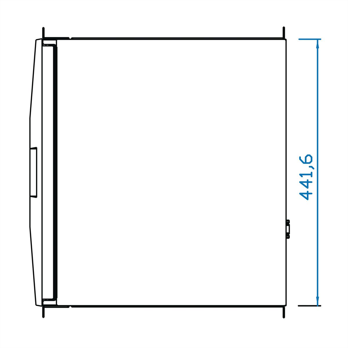 KEYBOARD DRAWER 1U UK RAL9005 EXT SLIDE