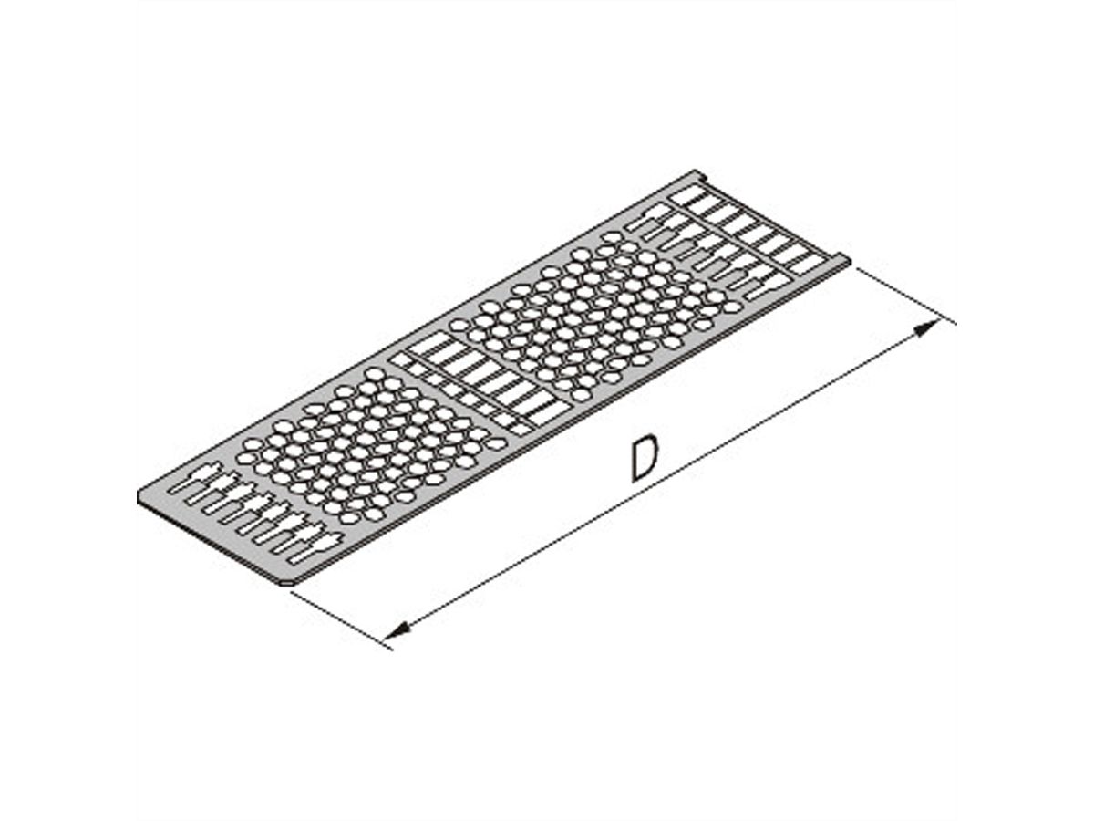 SCHROFF Afdekplaat insteekmodule frame, met perforatie voor geleiderails, 28 pk, printplaat 167 mm