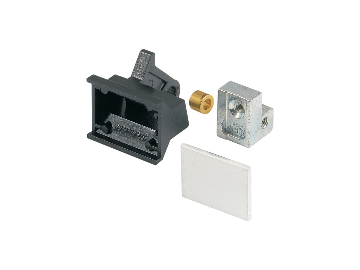 SCHROFF Handgreep trapeziumvorm, type 1, boven, zwart
