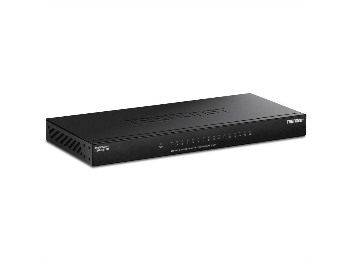 TRENDnet TEG-S3160 16-Port 2.5G Switch Unmanaged Desktop