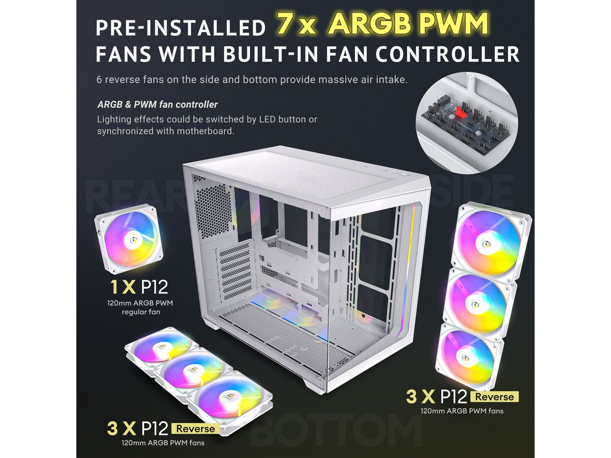 ANTEC Constellation C5 ARGB PC case Midi Tower ATX, white