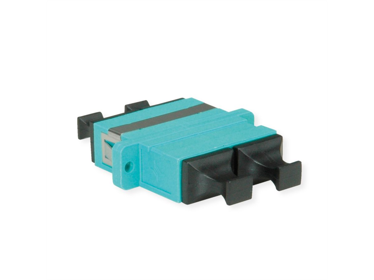 TELEGÄRTNER SC Duplex adaptor, multimode, ceramic sleeve, plastic housing
