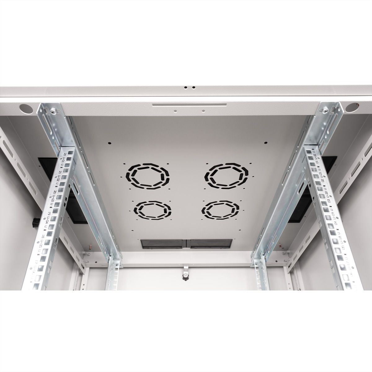 ROLINE 19-inch netwerkkast Basic 22 U, 800x800 BxD Glazen deur grijs