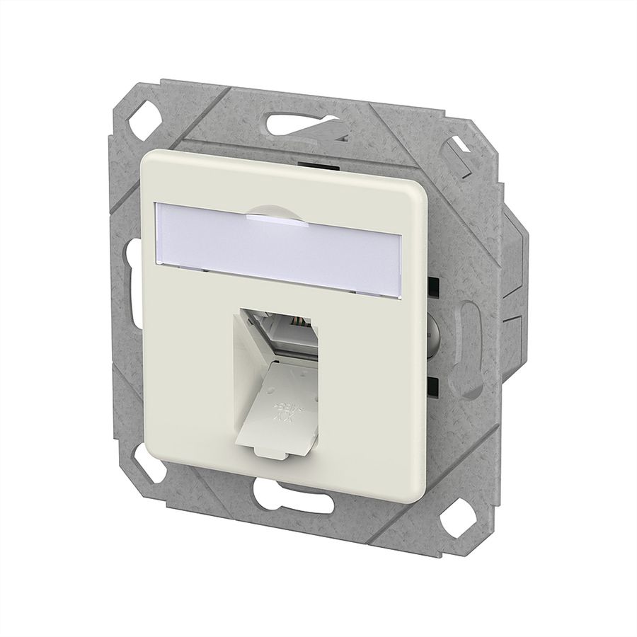 METZ CONNECT E-DAT C6A LSA++ Dose, 1 Port, UPk, reinweiß