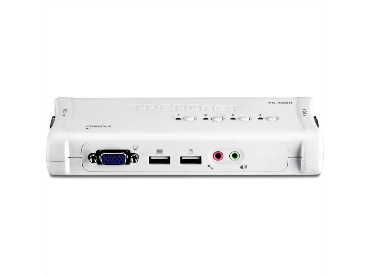 TRENDnet TK-409K KVM-switch 4-poorts USB-kit met audio