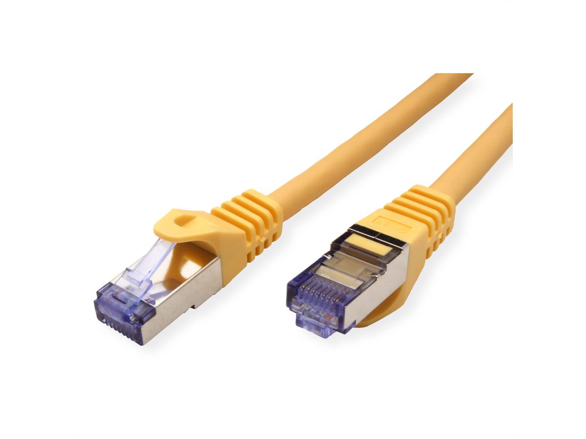 ROLINE S/FTP Patch Cord Cat.6A, Component Level, LSOH, yellow, 0.3 m