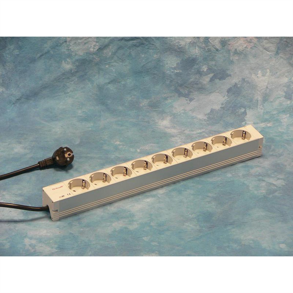 SCHROFF contactdoosstrook, SCHUKO, 9 contactdozen, 19".