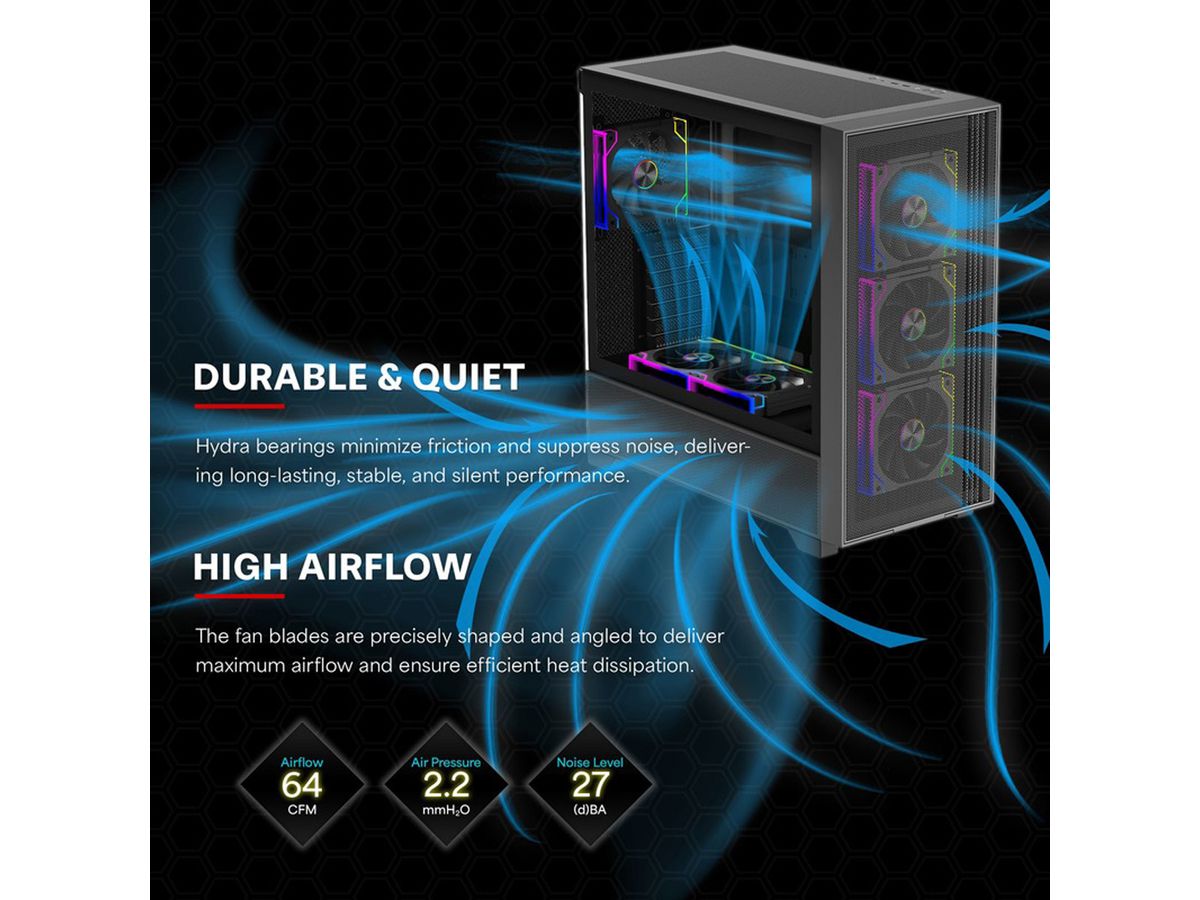 Xilence XPF120.ARGB 120mm PWM Case Fan, ARGB LED