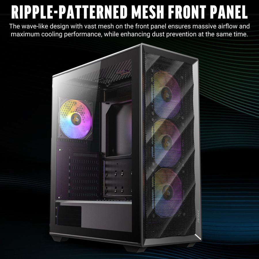 ANTEC AX85 ARGB PC case Midi Tower Gaming ATX, black
