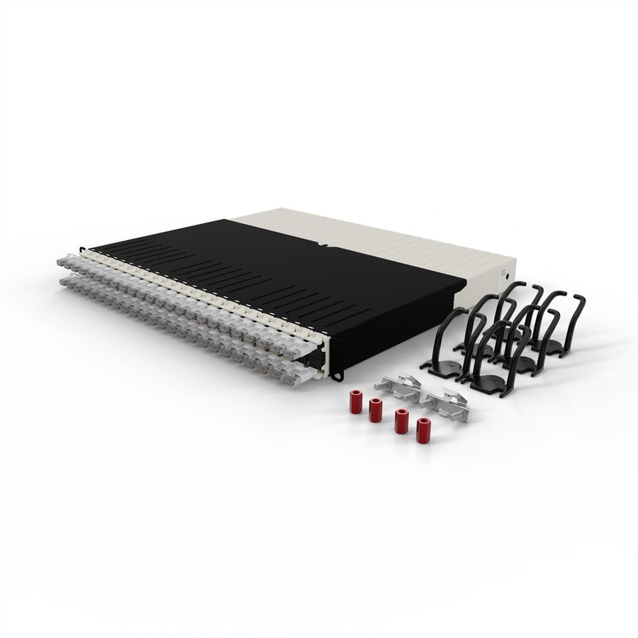 patchbox.one 8RU STP weiß Cat.6a 0,8m