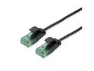 ROLINE RM UTP Data Center Patch Cord Cat.6A (Class EA), Slim, black, 2 m