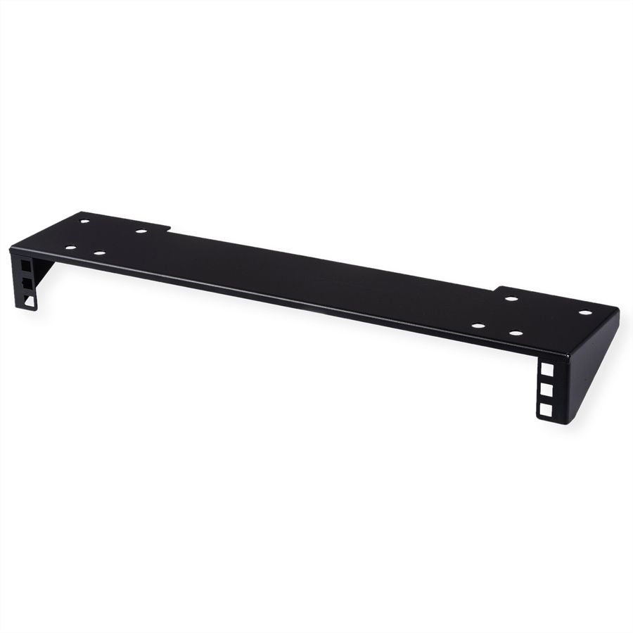 19" wand-/ondersteuningsbeugel, 1 HE, zwart