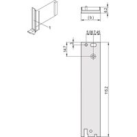 SCHROFF insteekmodule, U-profiel voorpaneel, voor IEL, IET, type 2 handgreep, afschermbaar, 3 HE, 12 HE, I/O achter, 2,5 mm, Al, geanodiseerd vooraan, geleidend achteraan