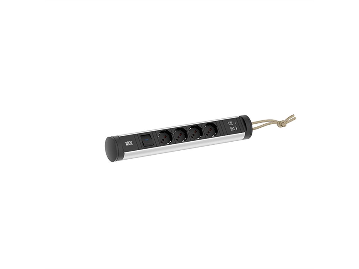 BACHMANN CYCLE Lus 4xP40 1xschakelaar 1xUSB A/C 22W 2,5m ITA