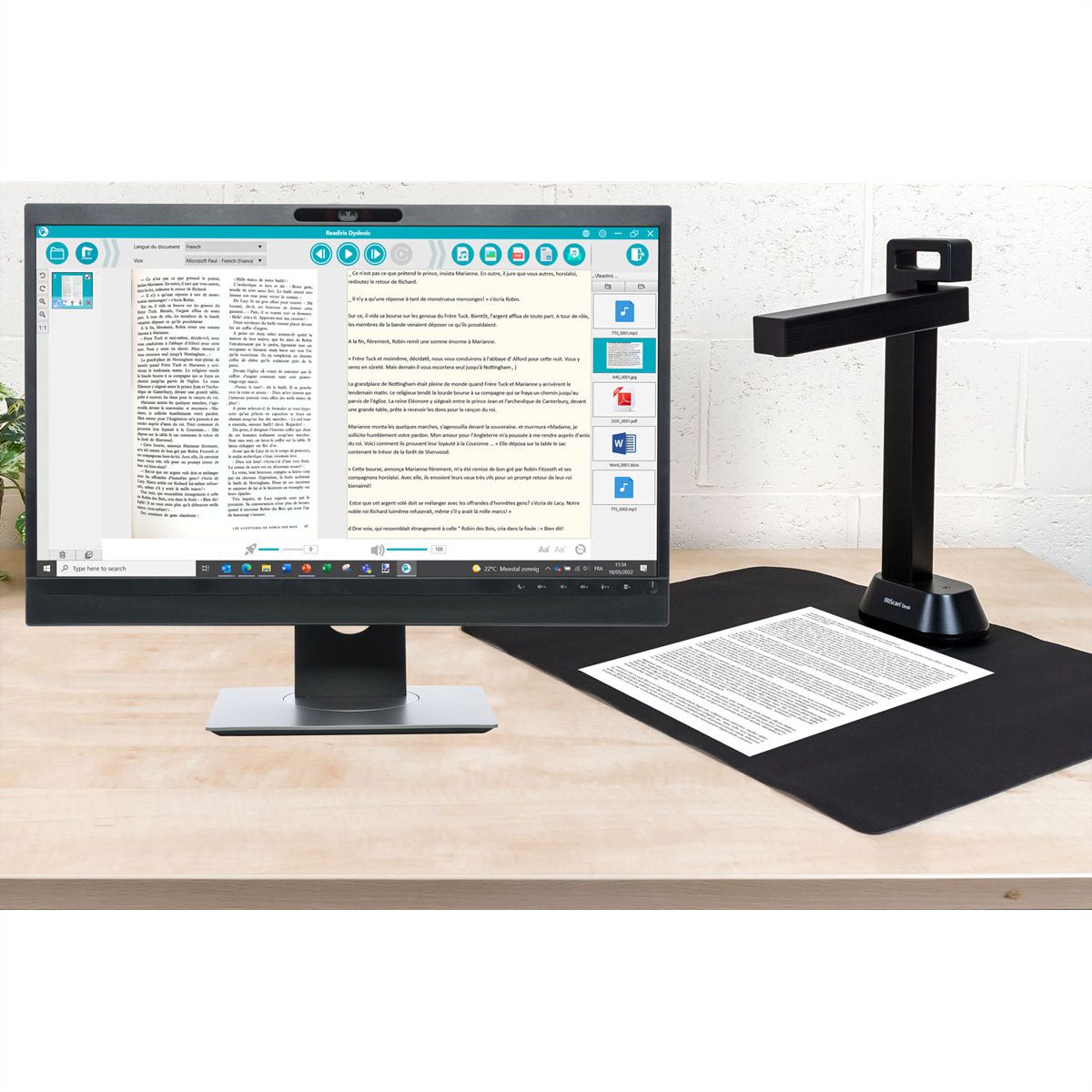 IRIScan Desk 6 Pro A3-documentscanner voor dyslexie, Mobiele desktop camera scanner