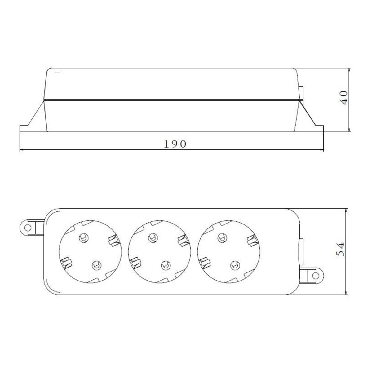 BACHMANN SELLY 3xCEE7/3 wit, 3x geaard contact, wit, 1,5 m