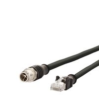 METZ CONNECT Verbindungsleitung M12 ST-RJ45 ST, 4-polig X-kodiert, schwarz, 5 m