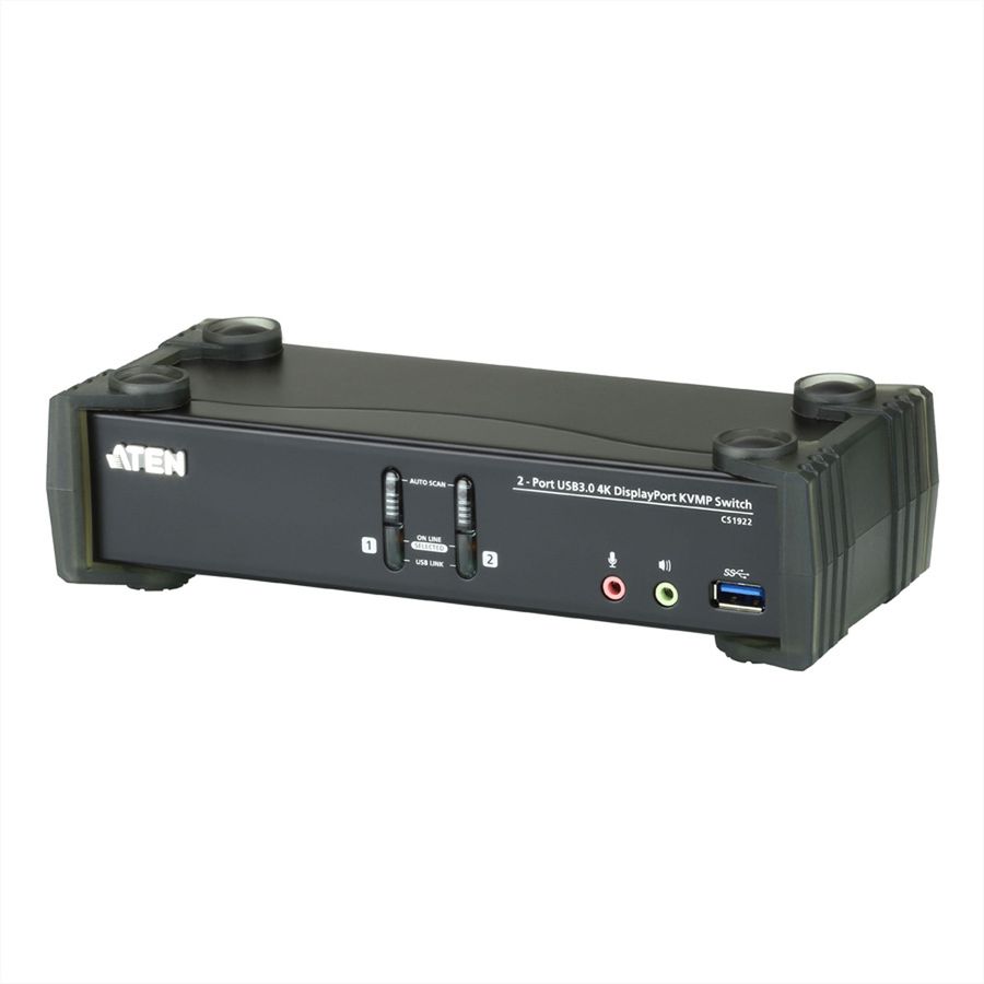 ATEN CS1922 2-poorts USB 3.0 4K DisplayPort KVM switch