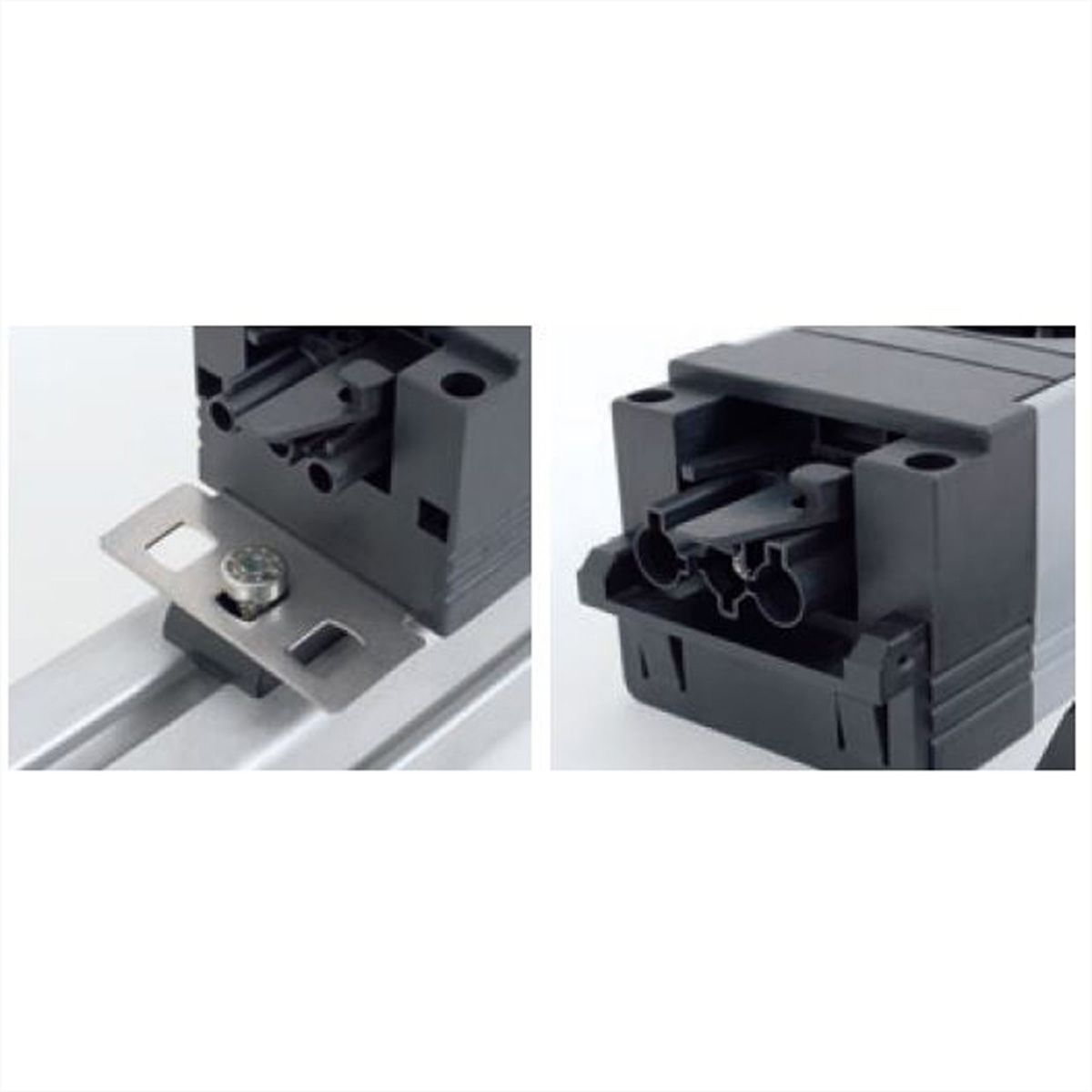 BACHMANN STEP BASE 5x earthing contact, black