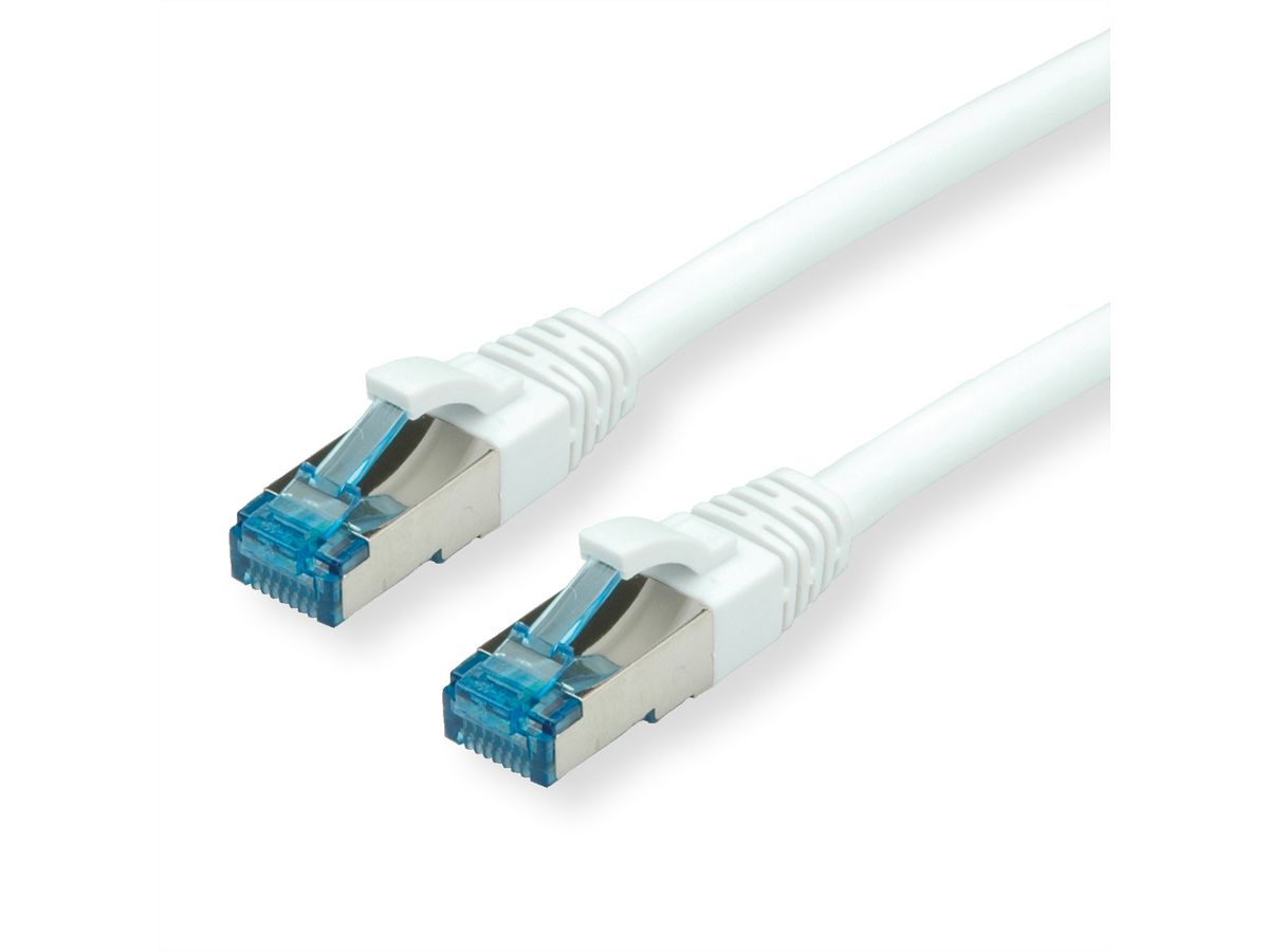 VALUE Patchkabel Kat.6A (Class EA) S/FTP (PiMF), LSOH, wit, 0,3 m