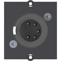 BACHMANN frame XLR 5-pin socket , Screw connection 5-pole