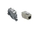 ROLINE Keystone Holder, with Keystone, DIN-Rail, 45°