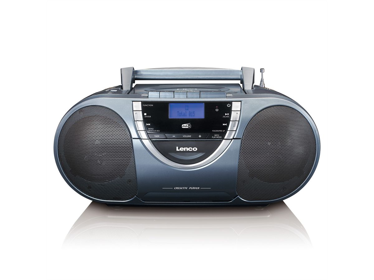 Lenco DAB+ radio/boombox SCD-6800, Cassette, CD/MP3-speler, FM, DAB+, grijs