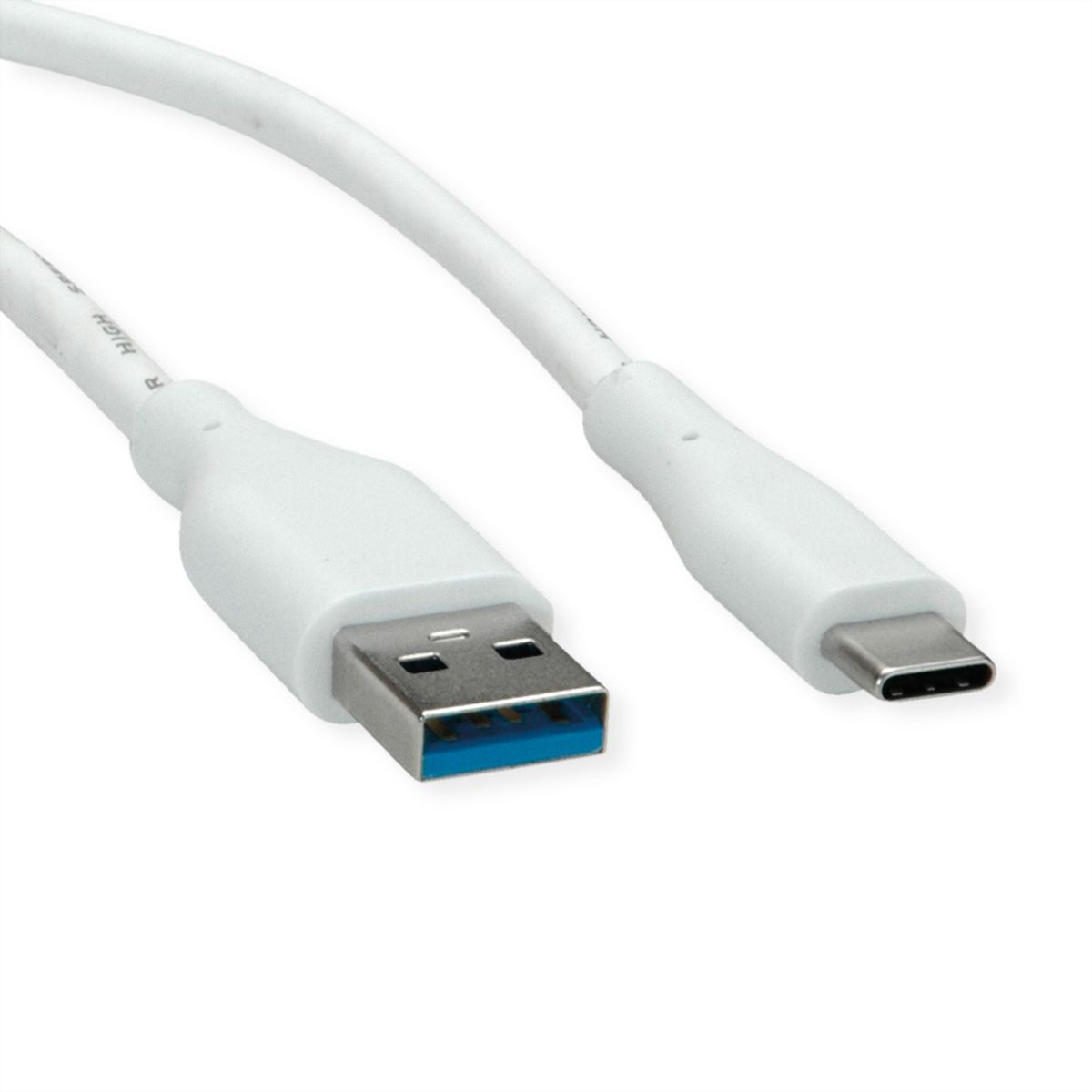 VALUE USB 3.2 Gen 1 kabel, A-C, M/M, wit, 2 m