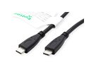 ROLINE GREEN USB 3.2 Gen 2 Cable, PD (Power Delivery) 20V5A, with Emark, C-C, M/M, black, 1 m