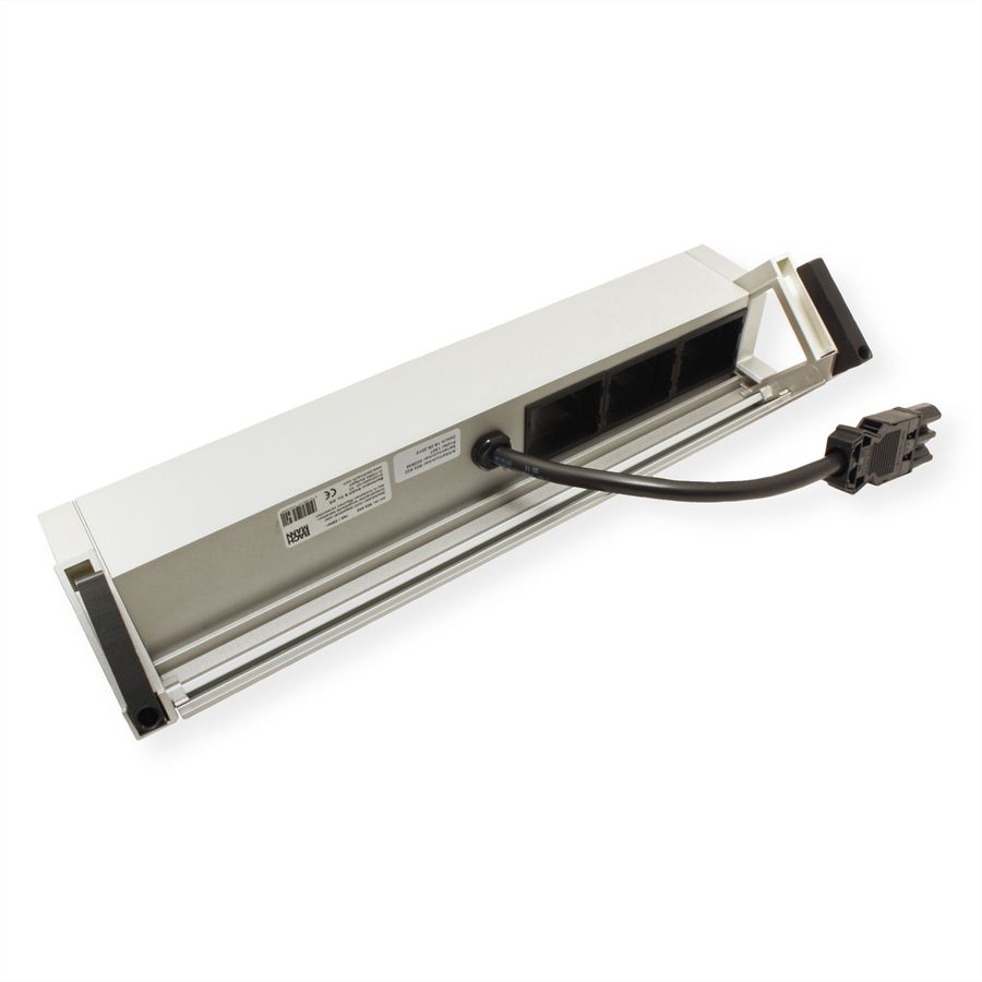 BACHMANN DESK2 3x geaard stopcontact 3x ABD GST18 Inox