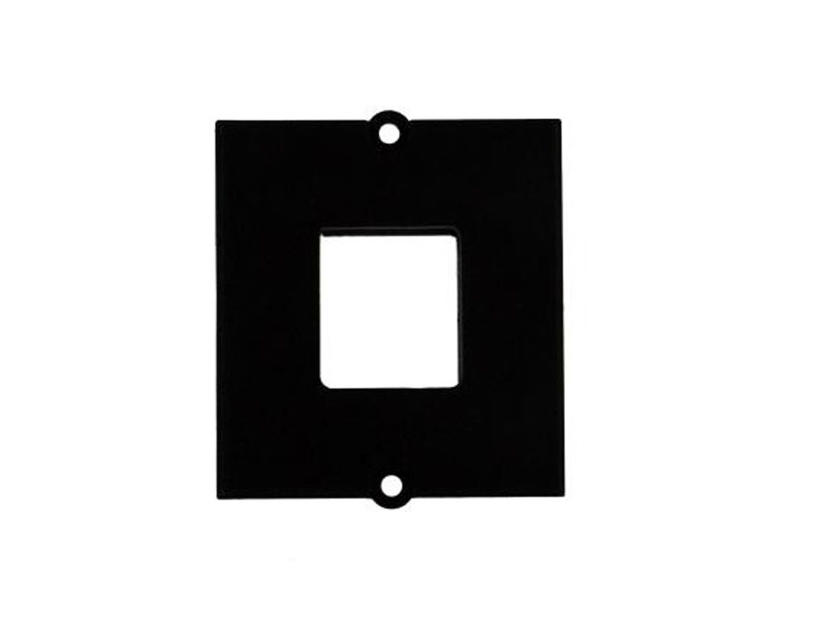 BACHMANN Custom module frame 1x Keystone met metalen beugel, zwart