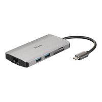 D-Link DUB-M810 USB-C 8-poorts USB 3.0 Hub HDMI, Ethernet, kaartlezer, voeding