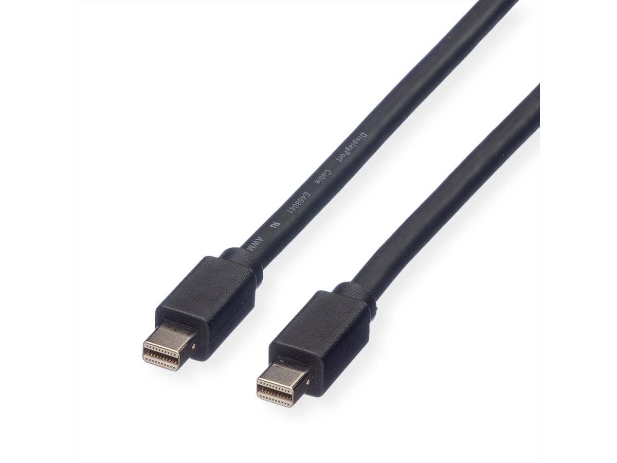 ROLINE DisplayPort kabel, Mini DP M - Mini DP M, zwart, 2 m