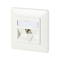 METZ CONNECT C6Amodul 1 Port 180°M UP-Dose, reinweiß RAL9010