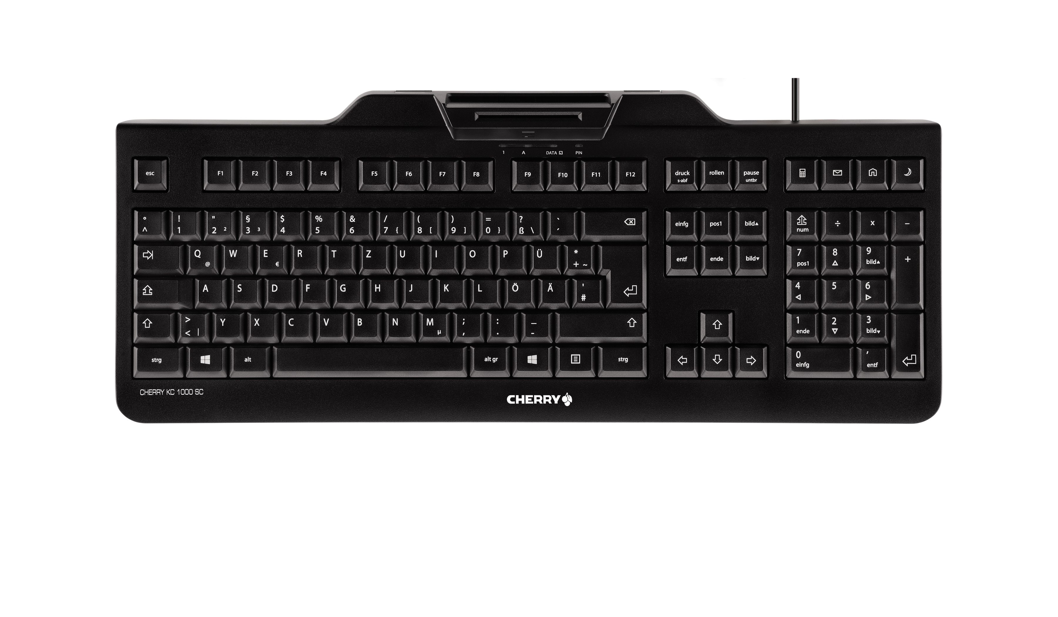 CHERRY KC 1000 SC USB QWERTY Amerikaans Engels Zwart