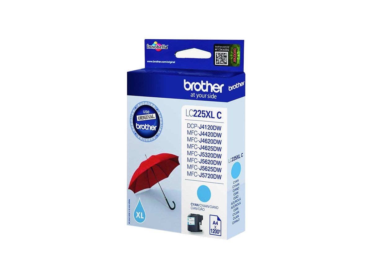 Brother LC-225XLCBP inktcartridge Original Cyaan 1 stuk(s)