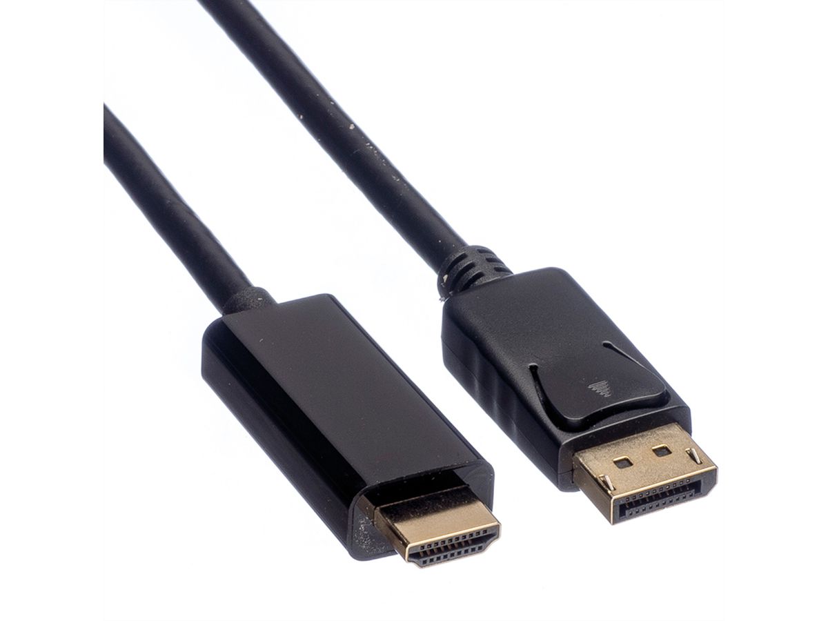 ROLINE DisplayPort Cable, DP - UHDTV, M/M, black, 3 m