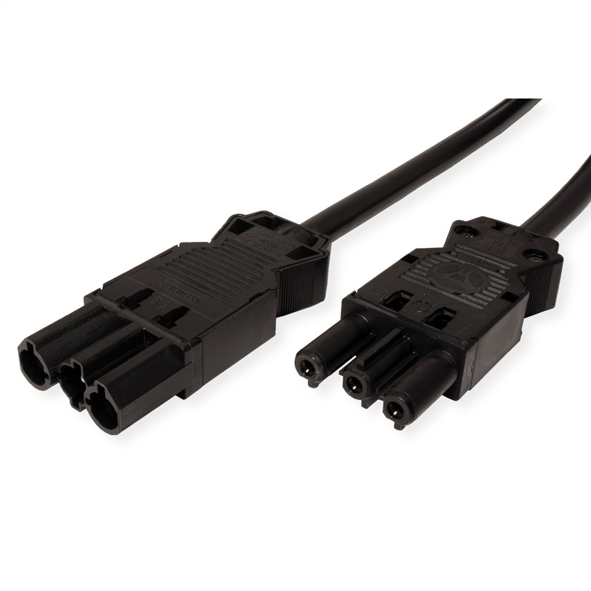 BACHMANN verlengkabel GST18-3 male/female, zwart, 1 m