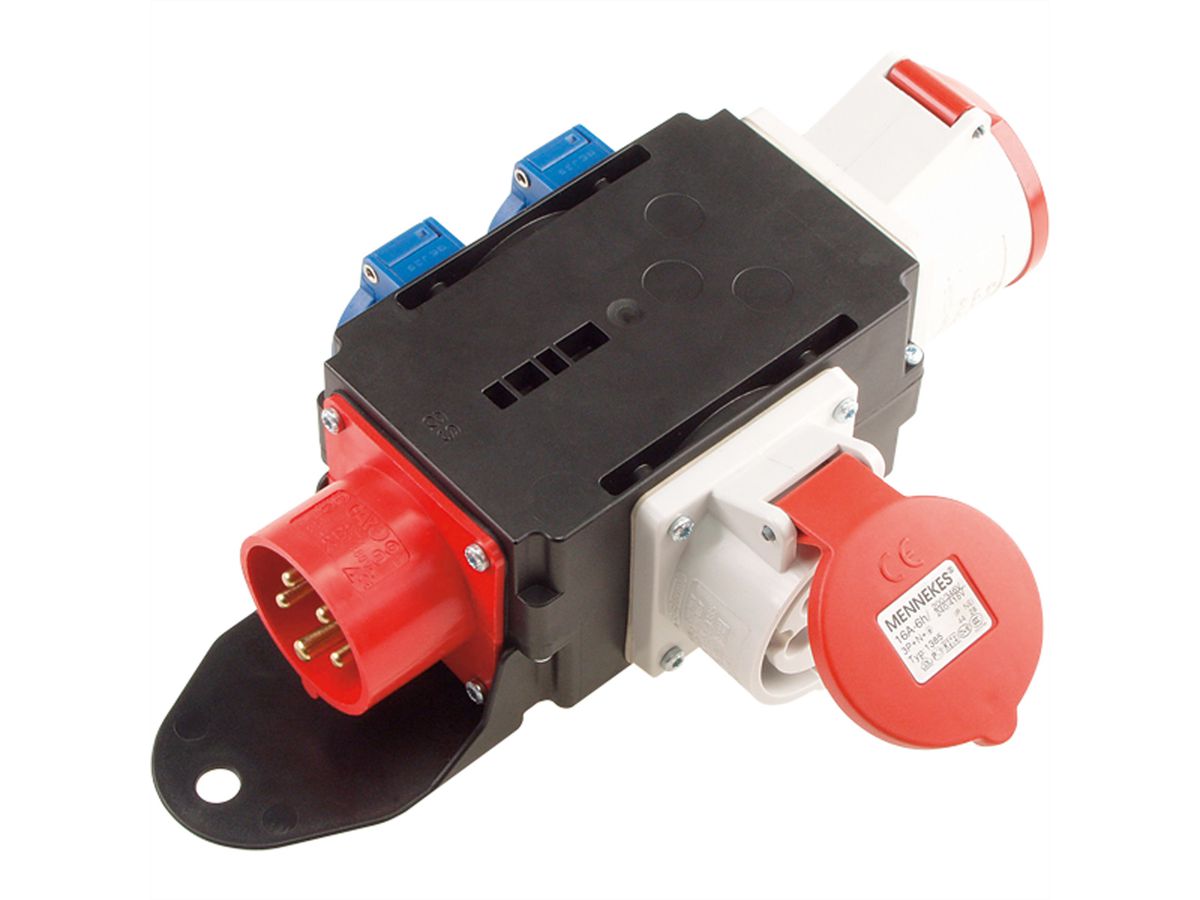 BACHMANN CEE-Adapter CEE Connector 16A , 1x16A 5p400V 1x32A 5p400v 2Beveilig.