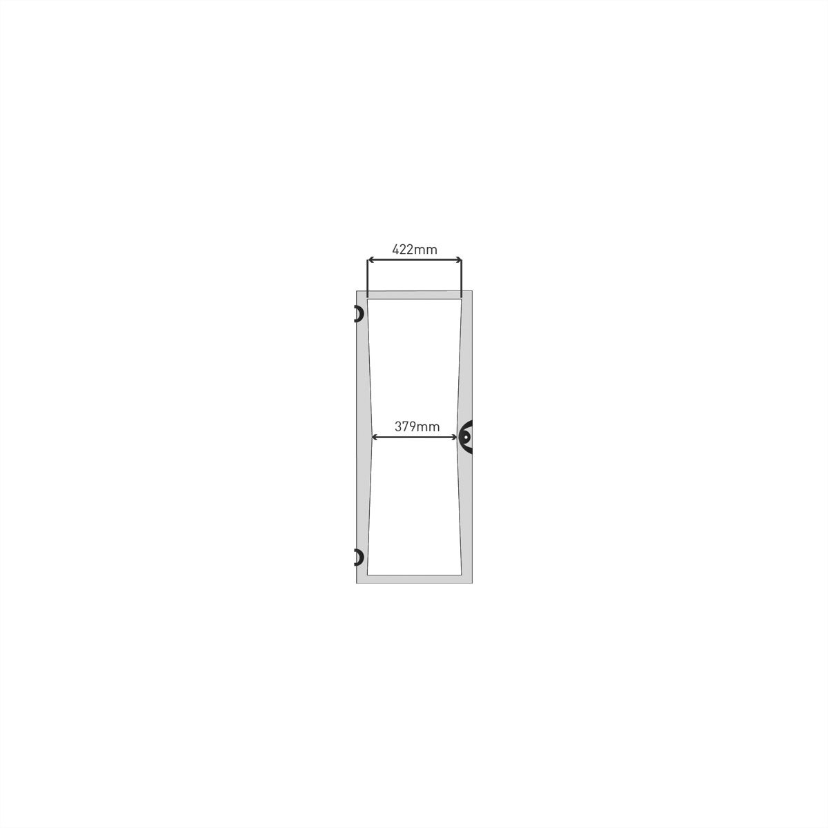 SCHROFF Novastar beglaasde acrylglas deur, RAL 7021, 25 HE 553W