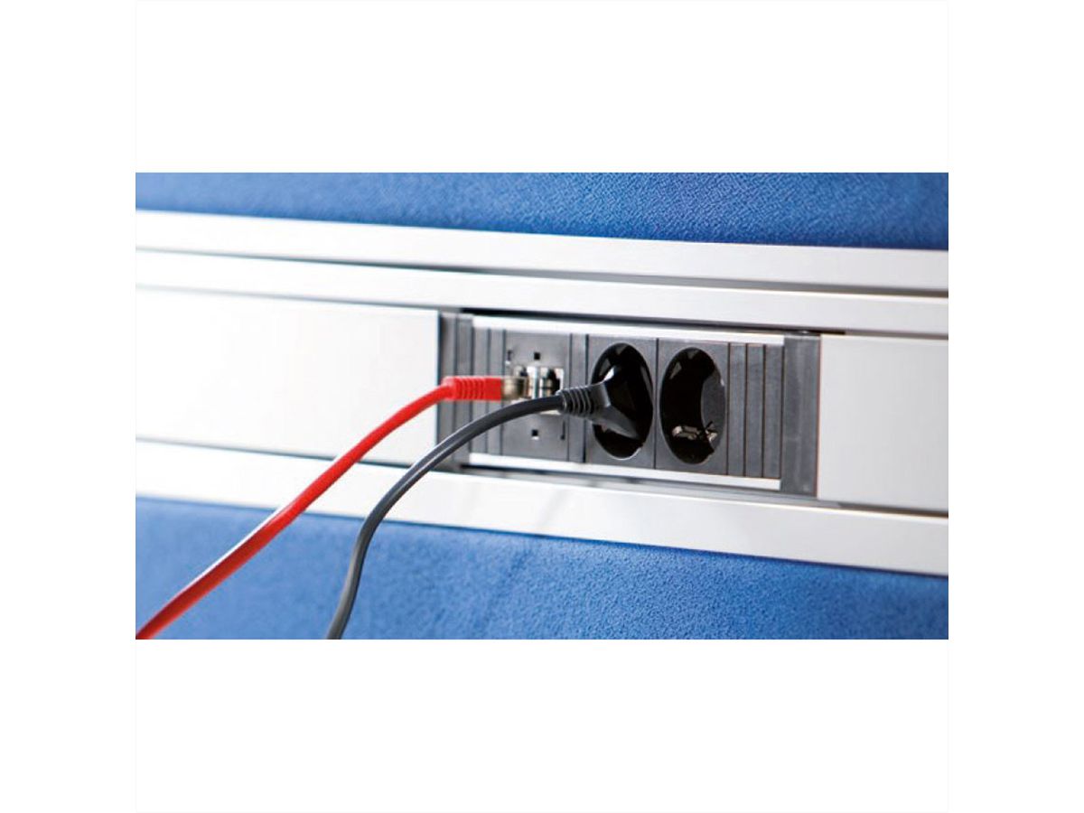 BACHMANN STEP BASE 5x earthing contact, black