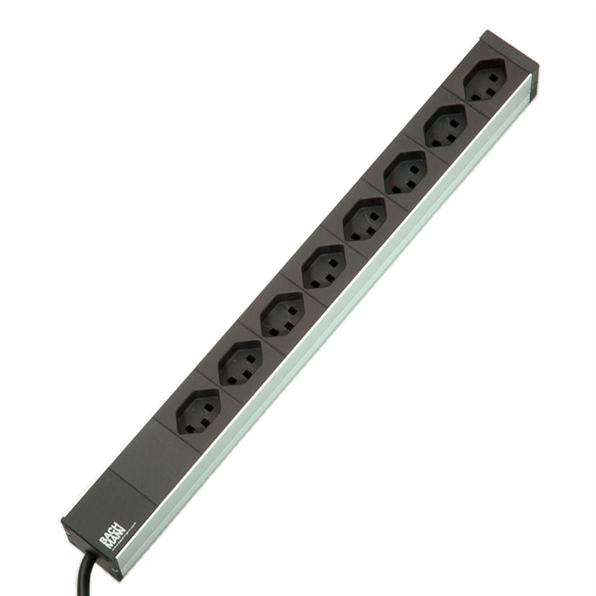 BACHMANN 19" Steckdosenleiste, 8xT23 Buchsen, Schweiz (CH)