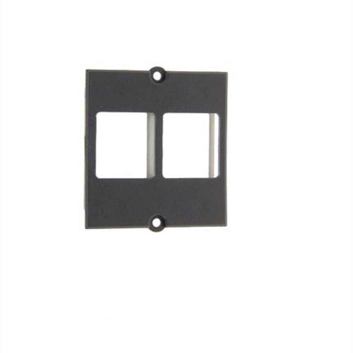 BACHMANN maatwerk module frame 2x Keystone met metalen beugel, zwart