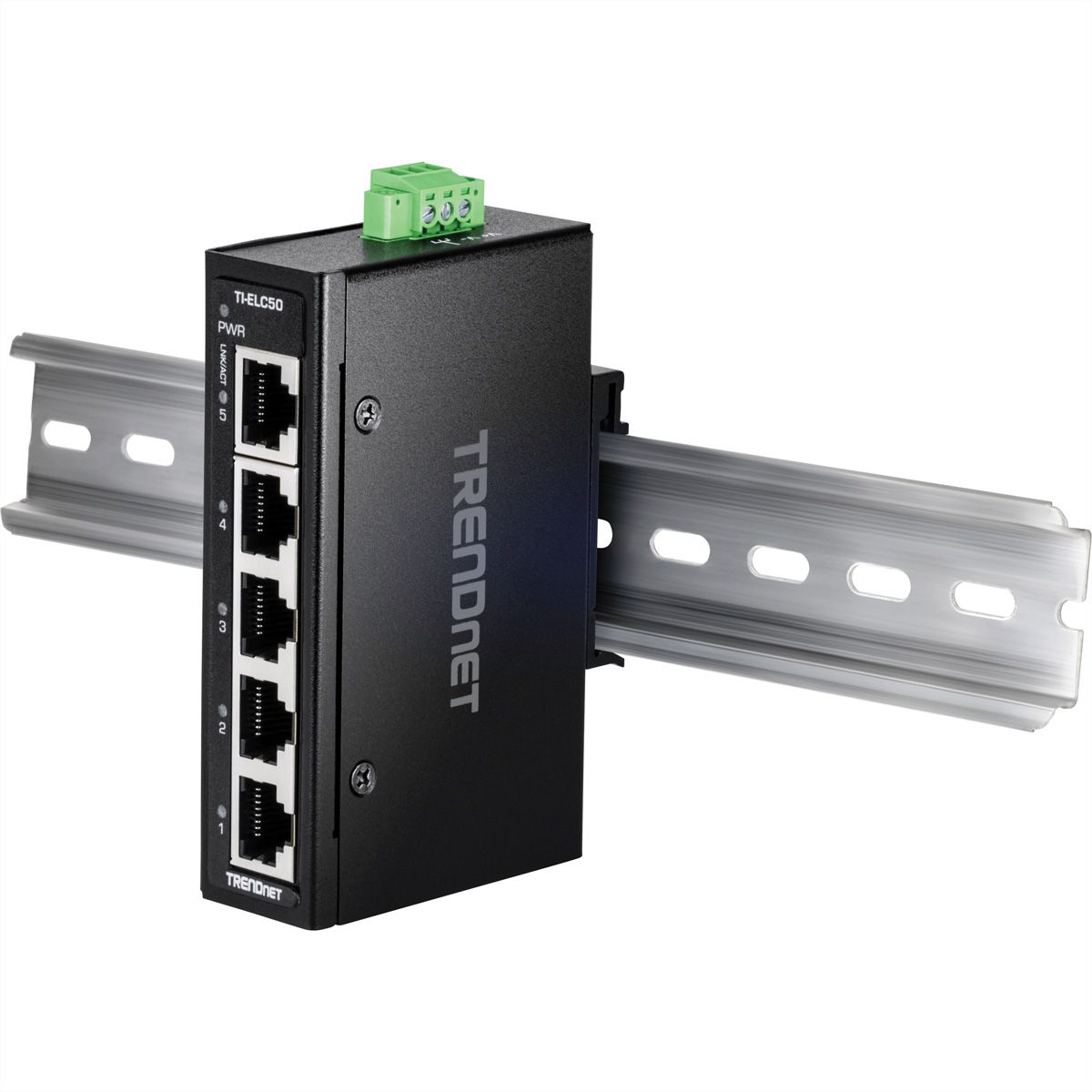 TRENDnet TI-ELC50 5-poorts Ethernet Mini Switch Industrieel DIN-Rail