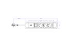 BACHMANN PRIMO 2 3xCEE7/3 1xswitch 2.0m CEE7/7 RAL5010