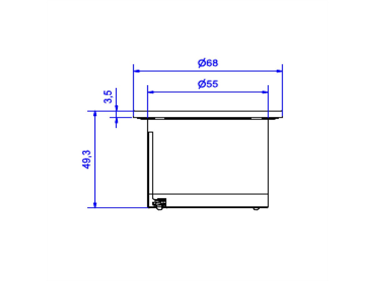 BACHMANN PIX 1xCM RAL9010 Decorative ring in stainless steel look