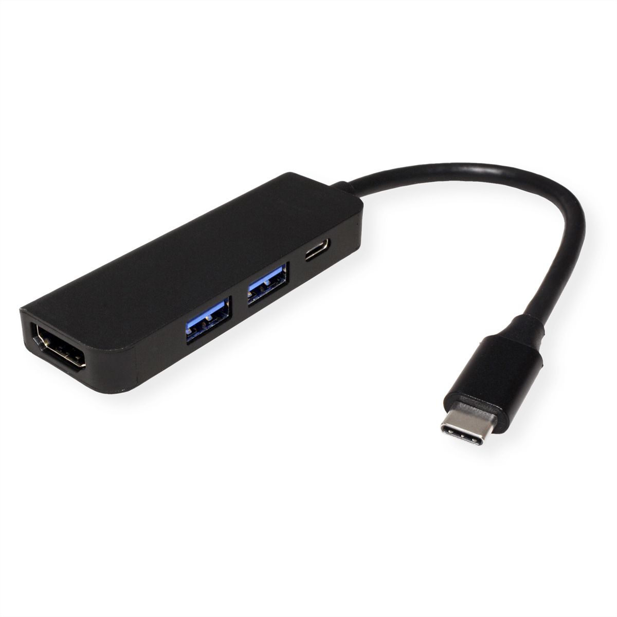 VALUE USB-C dockingstation, HDMI 4K, 2x USB Type A + Type C PD