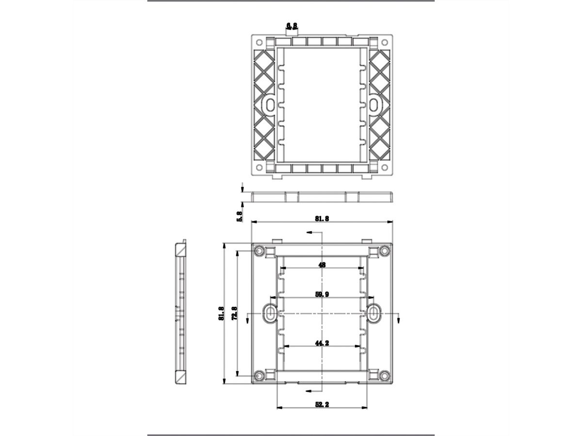 VALUE A/V Faceplate, 86x86mm, white