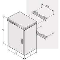 SCHROFF Outdoor Unibody wandmontageset