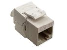 ROLINE Cat.6A (Klasse EA) Keystone, niet afgeschermd, zonder gereedschap, SLIM, extra kort, wit
